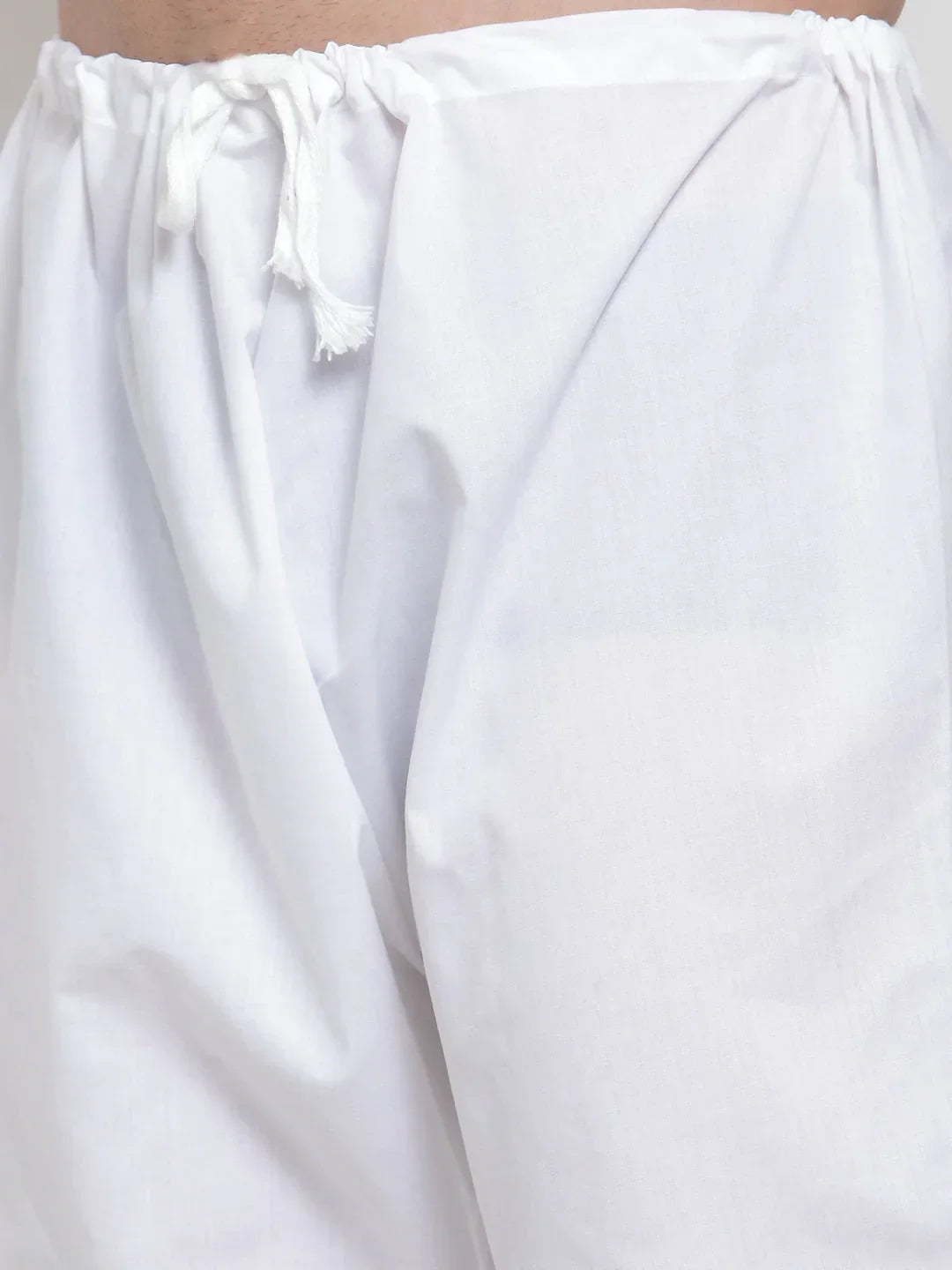 Jompers Men's Brown Chikan Kurta with Churidar