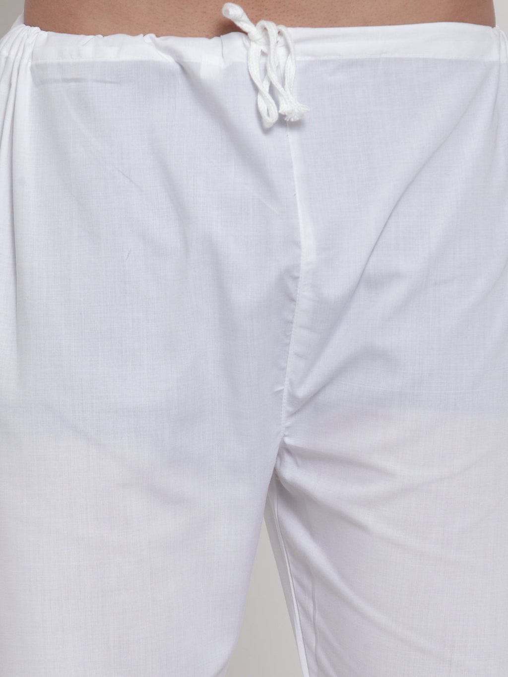 Jompers Men Grey & White Solid Kurta with Churidar