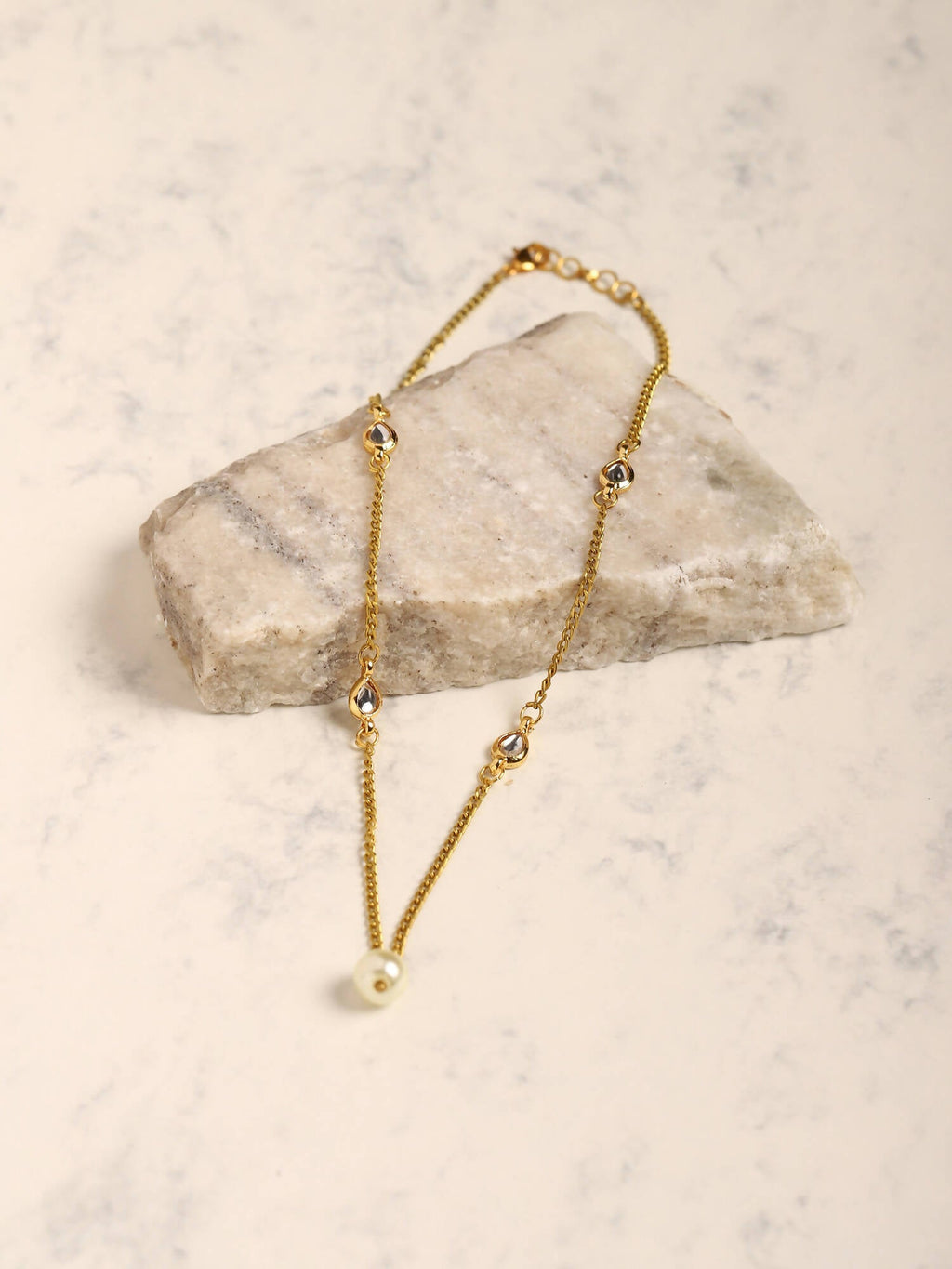 Women's Gold-Polished Chain - Ruby Raang