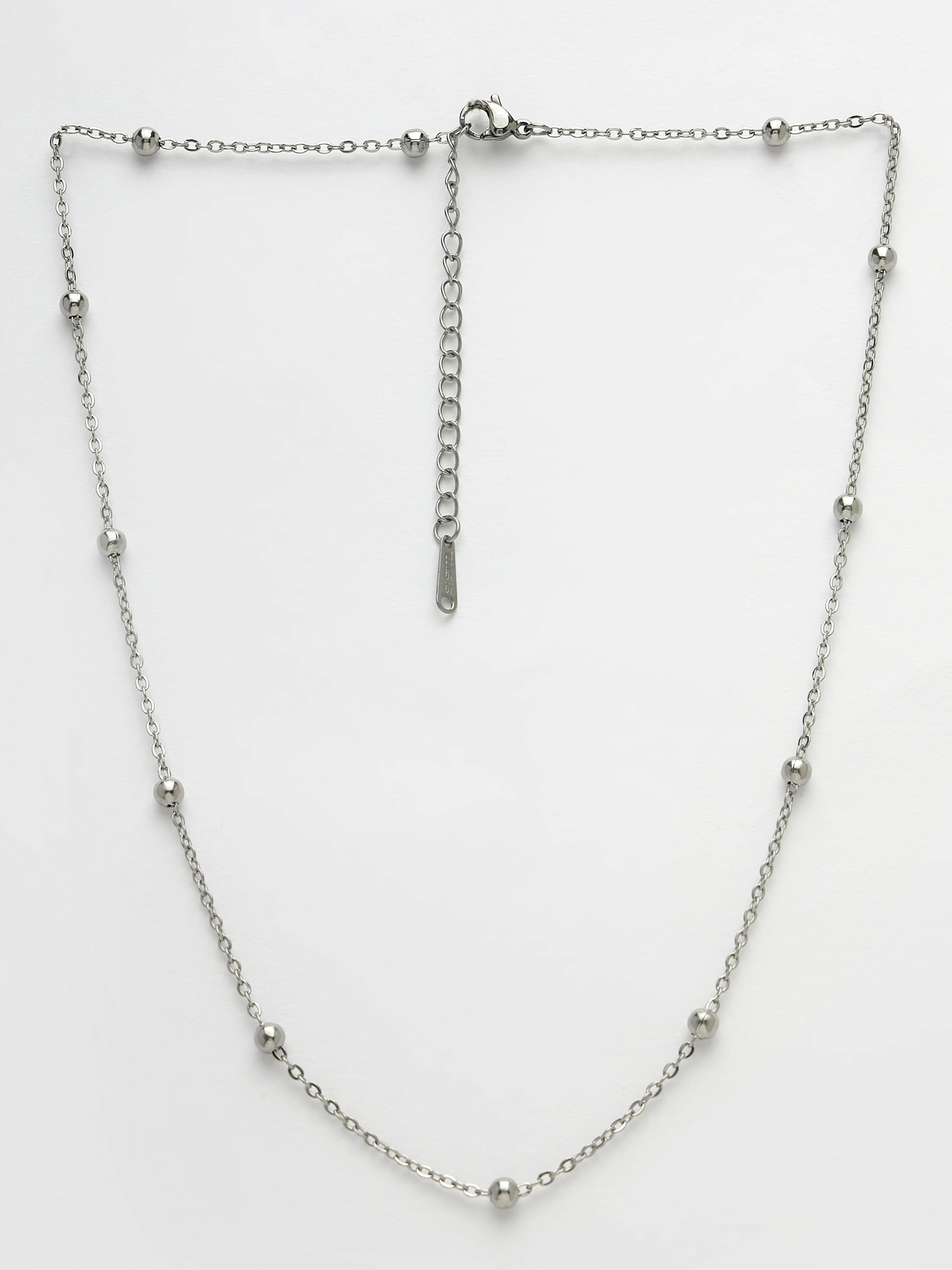 NVR Women's Set of 3 Silver-Toned German Silver Oxidised Chain