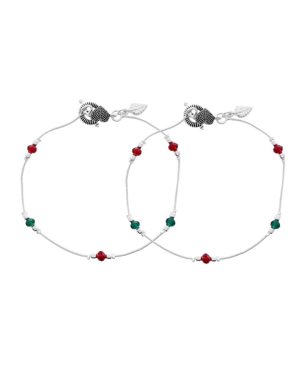 Jewels Nest Elegant Sterling Silver Designer Anklet – Adjustable & Trendy