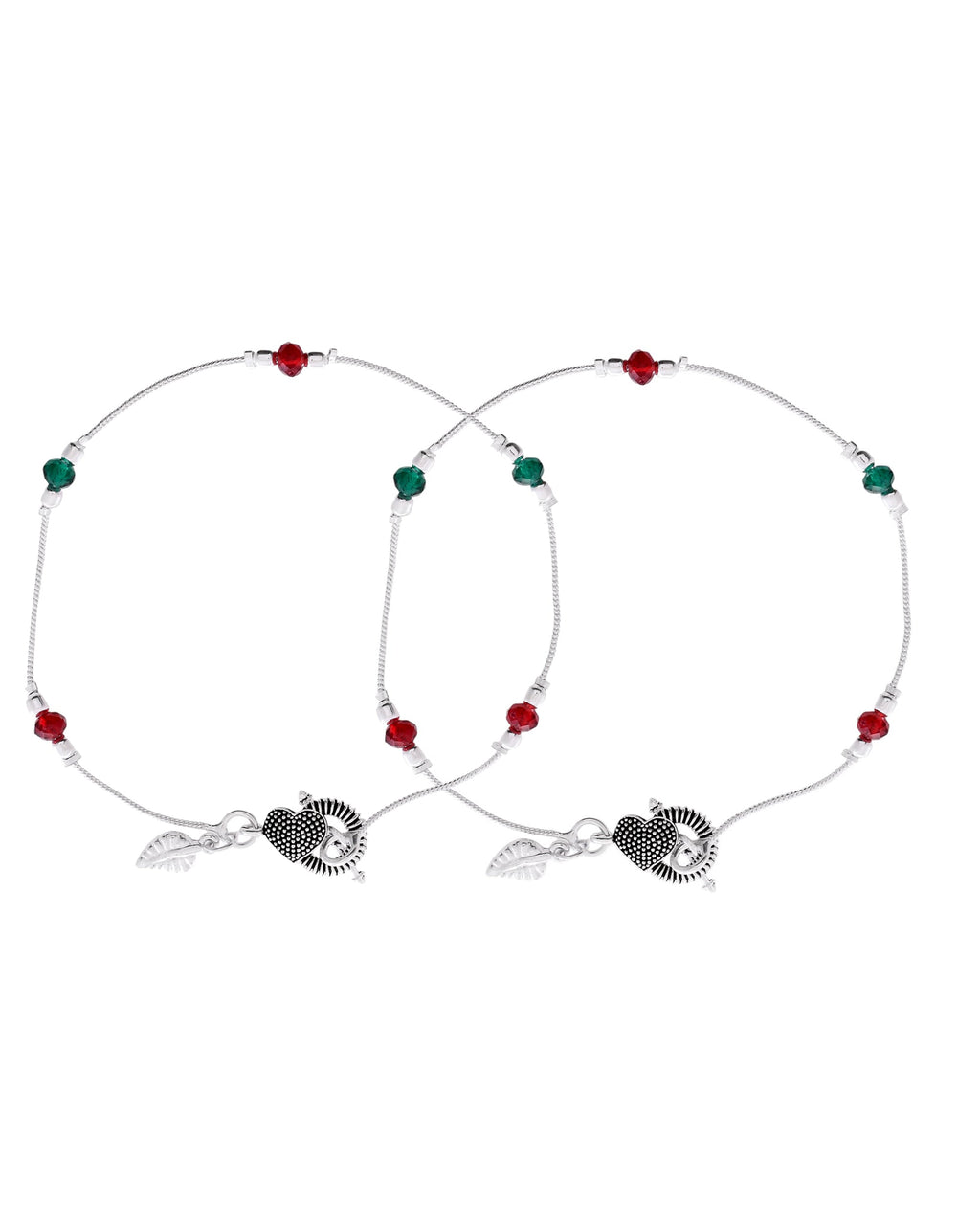 Jewels Nest Elegant Sterling Silver Designer Anklet – Adjustable & Trendy