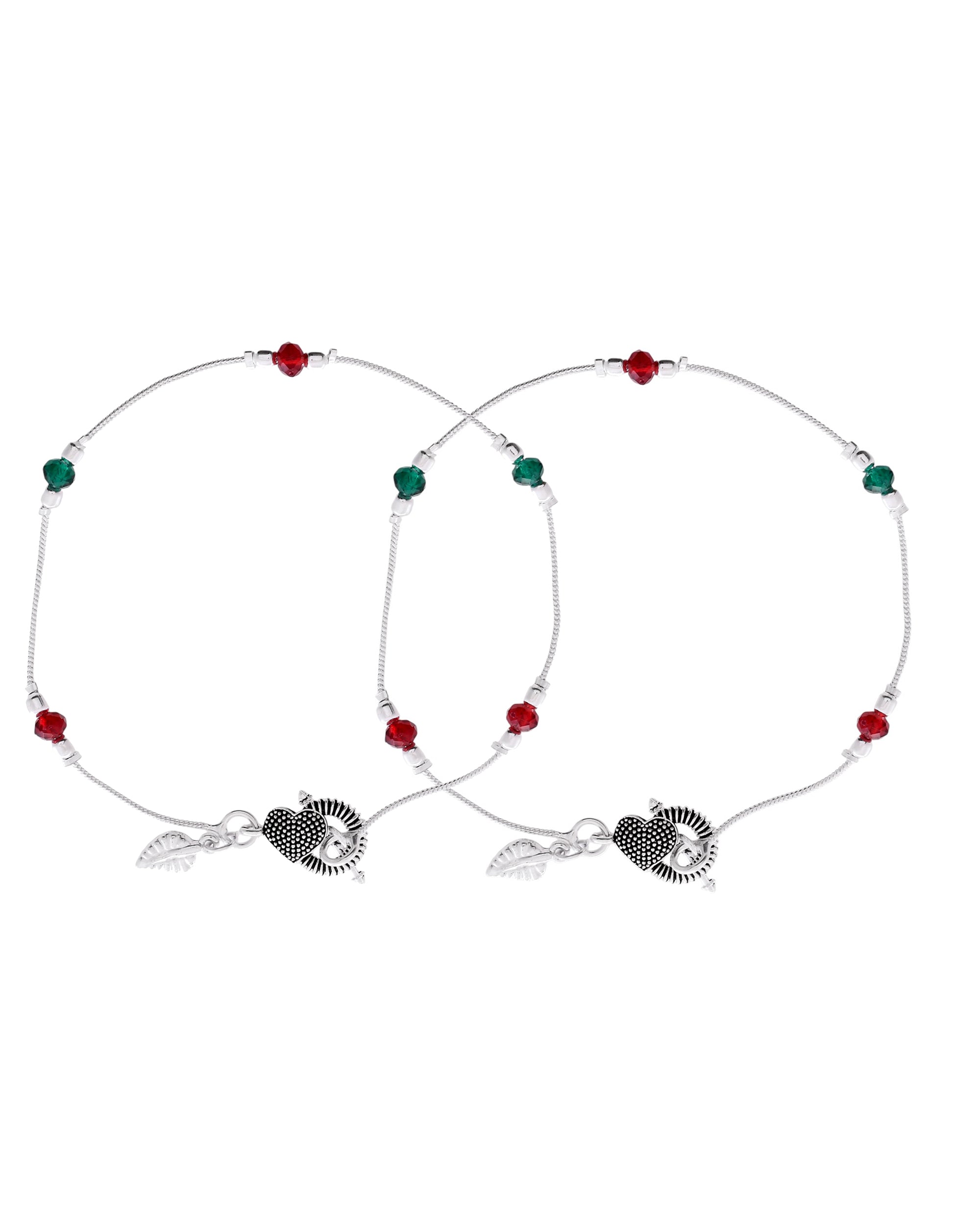 Jewels Nest Elegant Sterling Silver Designer Anklet – Adjustable & Trendy
