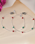 Jewels Nest Elegant Sterling Silver Designer Anklet – Adjustable & Trendy