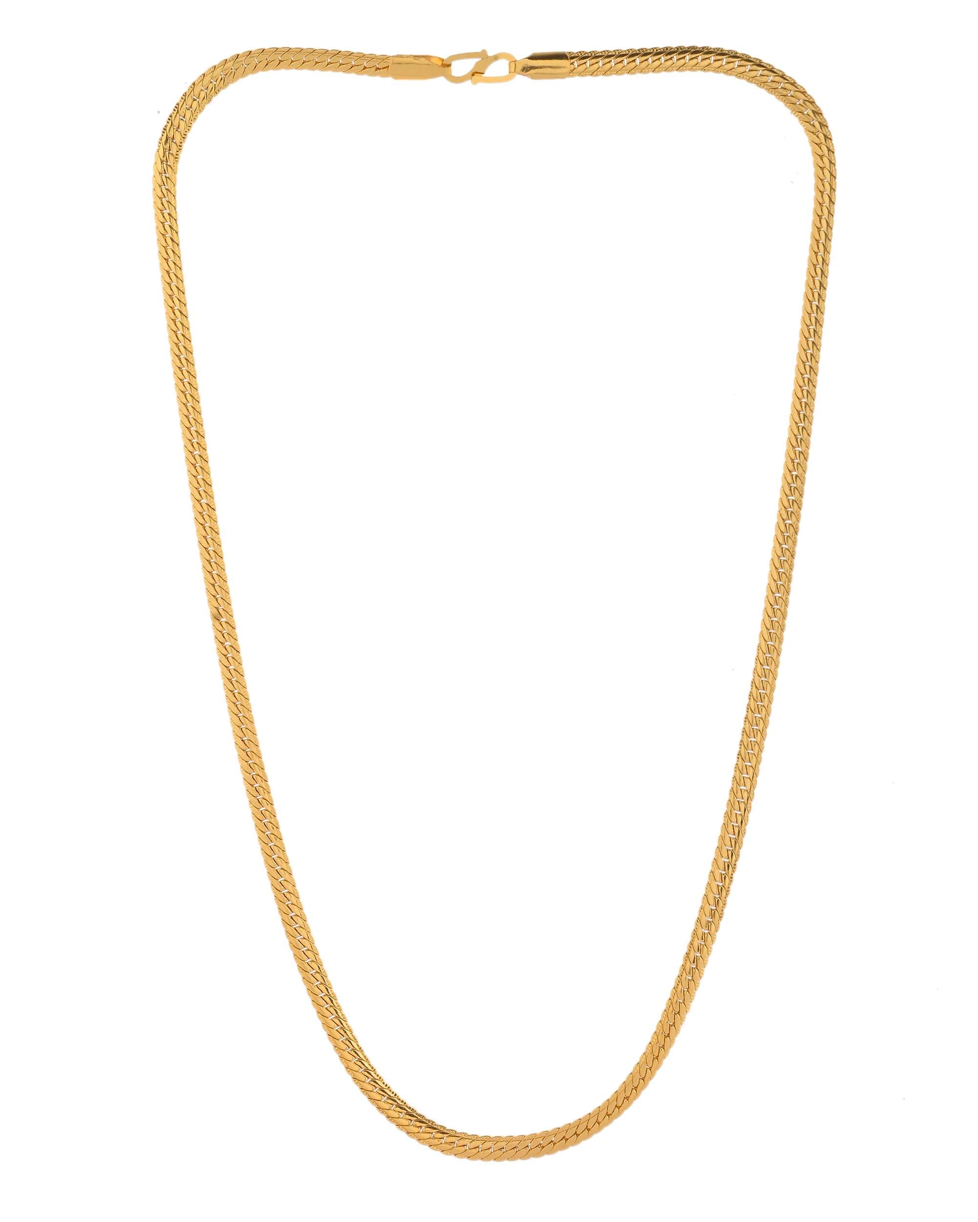 Jewels Nest Gold-Plated Stainless Steel Sleek Chain for Women