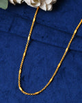 Jewels Nest Subtle Cylinder-Link Gold Necklace