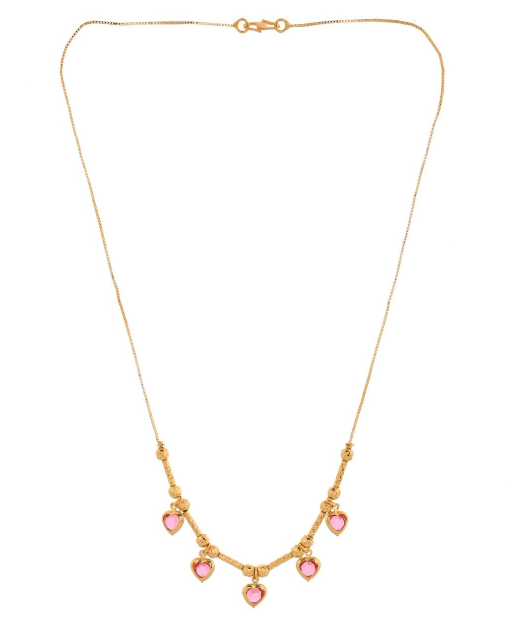 Jewels Nest Love-Inspired Gold Chain with Dainty Heart Drops