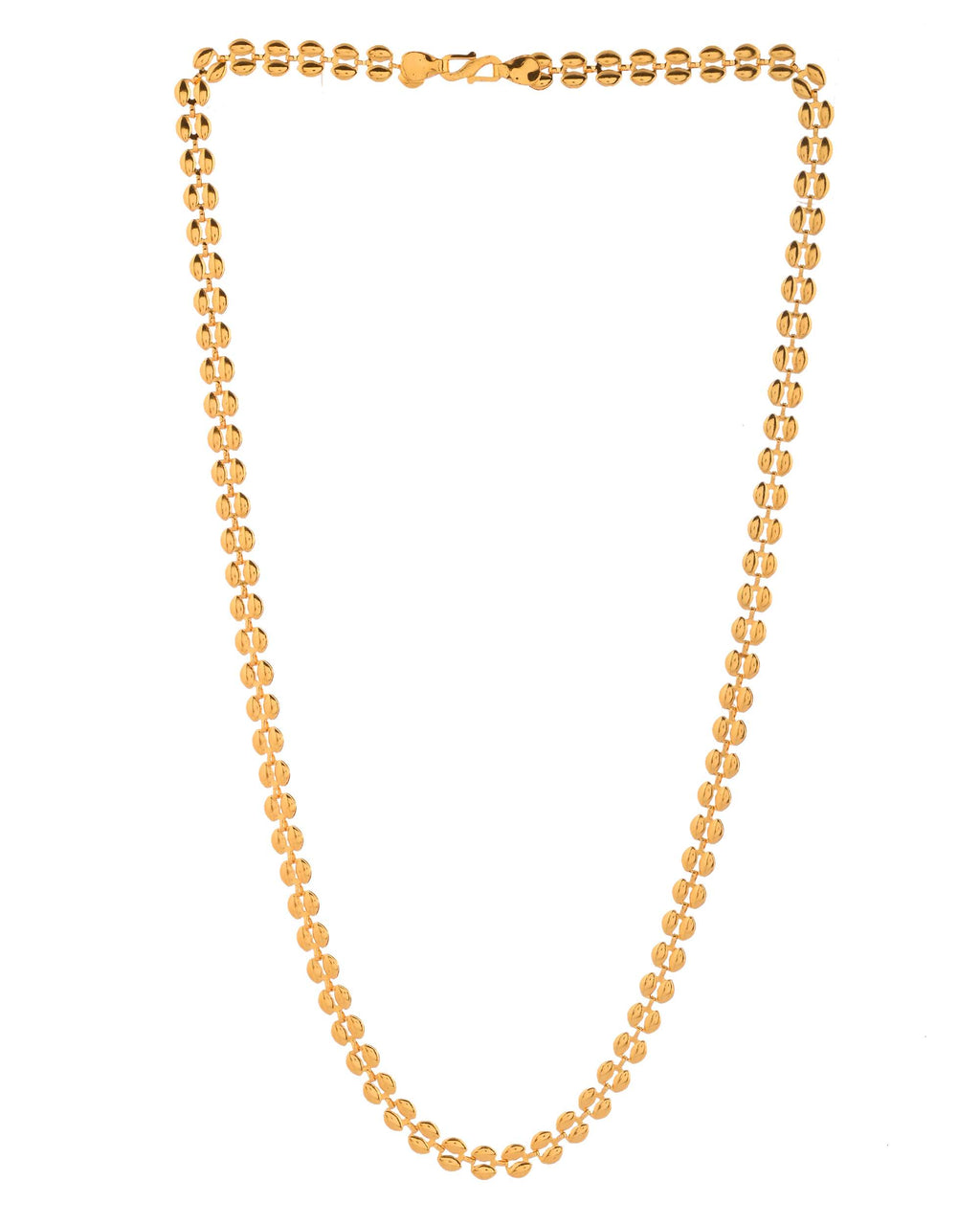 Jewels Nest Statement Gold-Plated Chain with Smooth Rounded Beads
