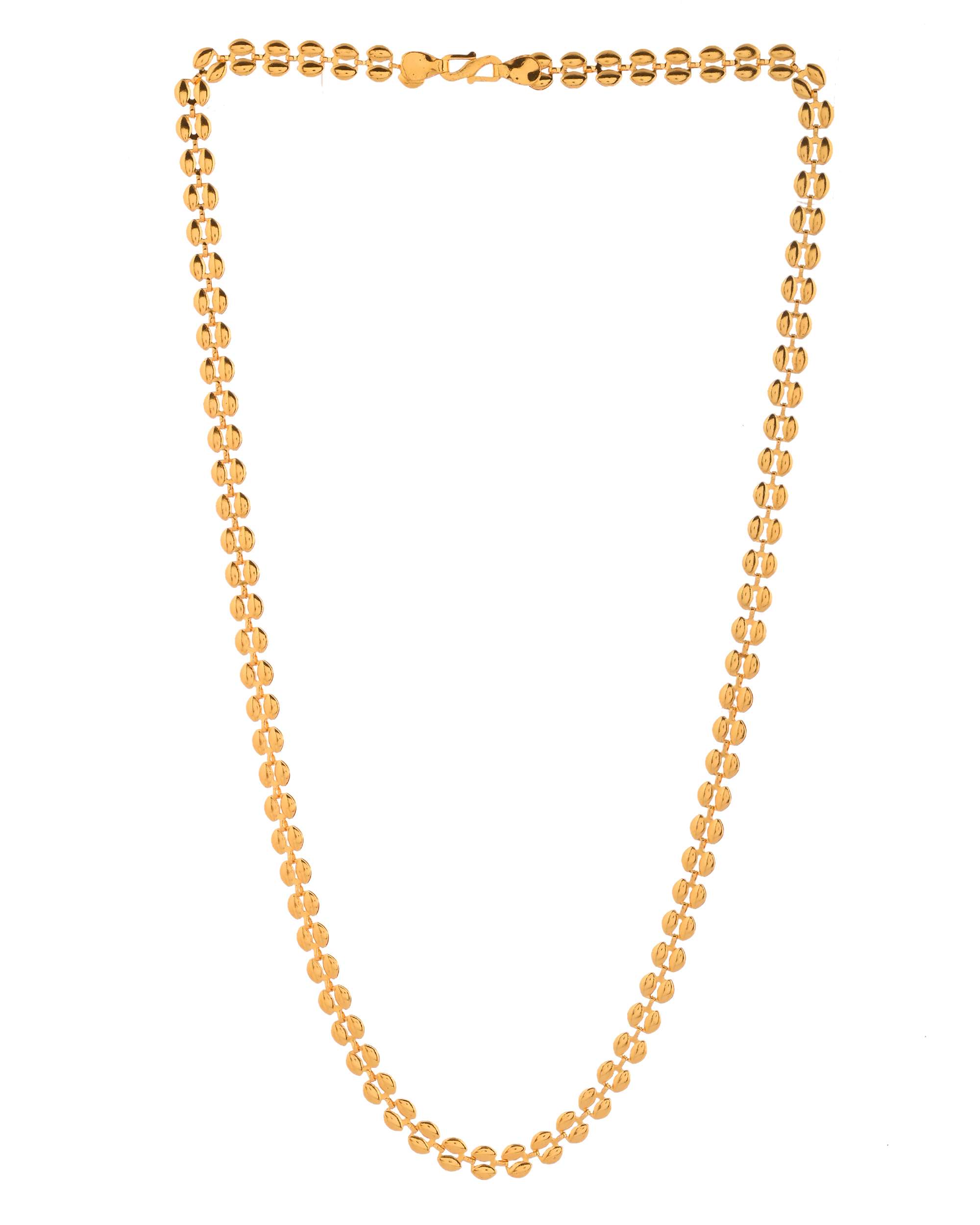 Jewels Nest Statement Gold-Plated Chain with Smooth Rounded Beads
