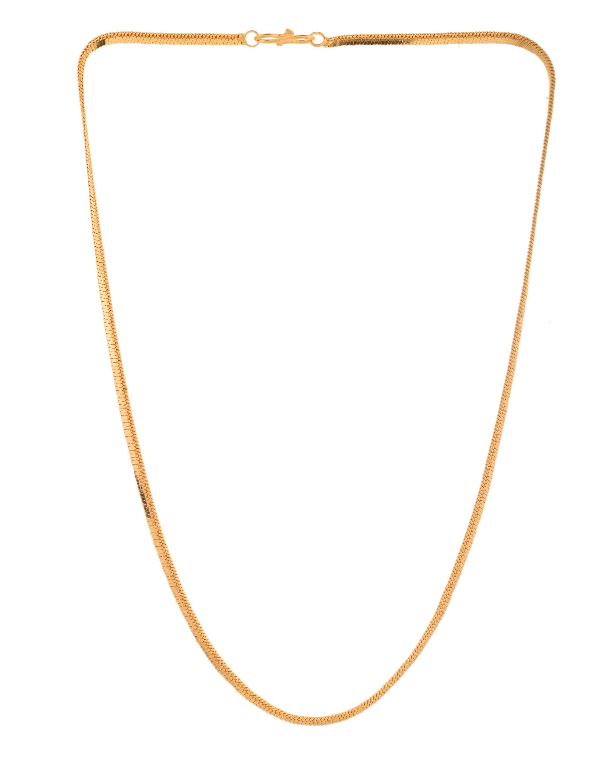 Jewels Nest Gold - Plated Flat Snake Chain