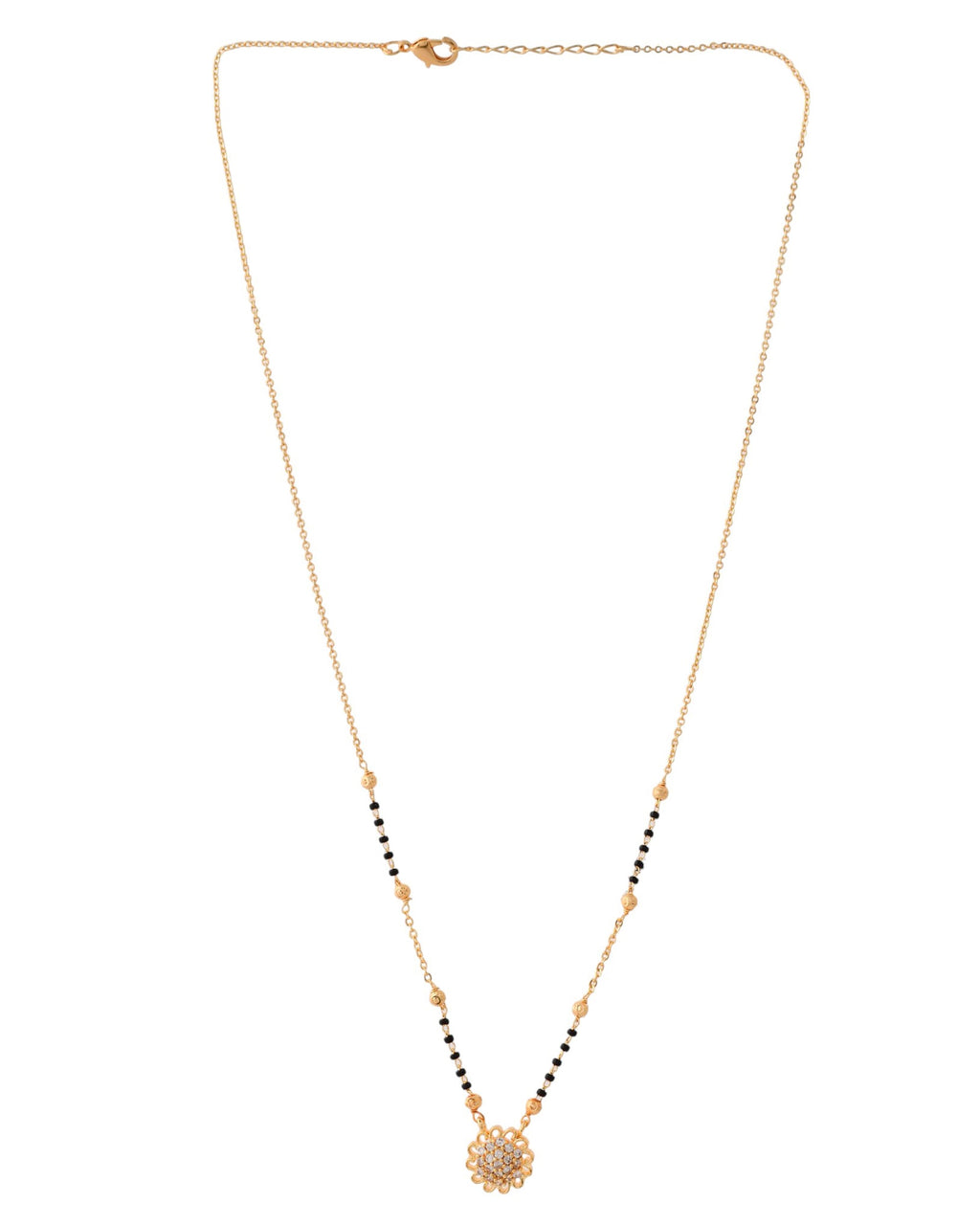 Jewels Nest Floral Bloom Gold-Polished Mangal Sutra