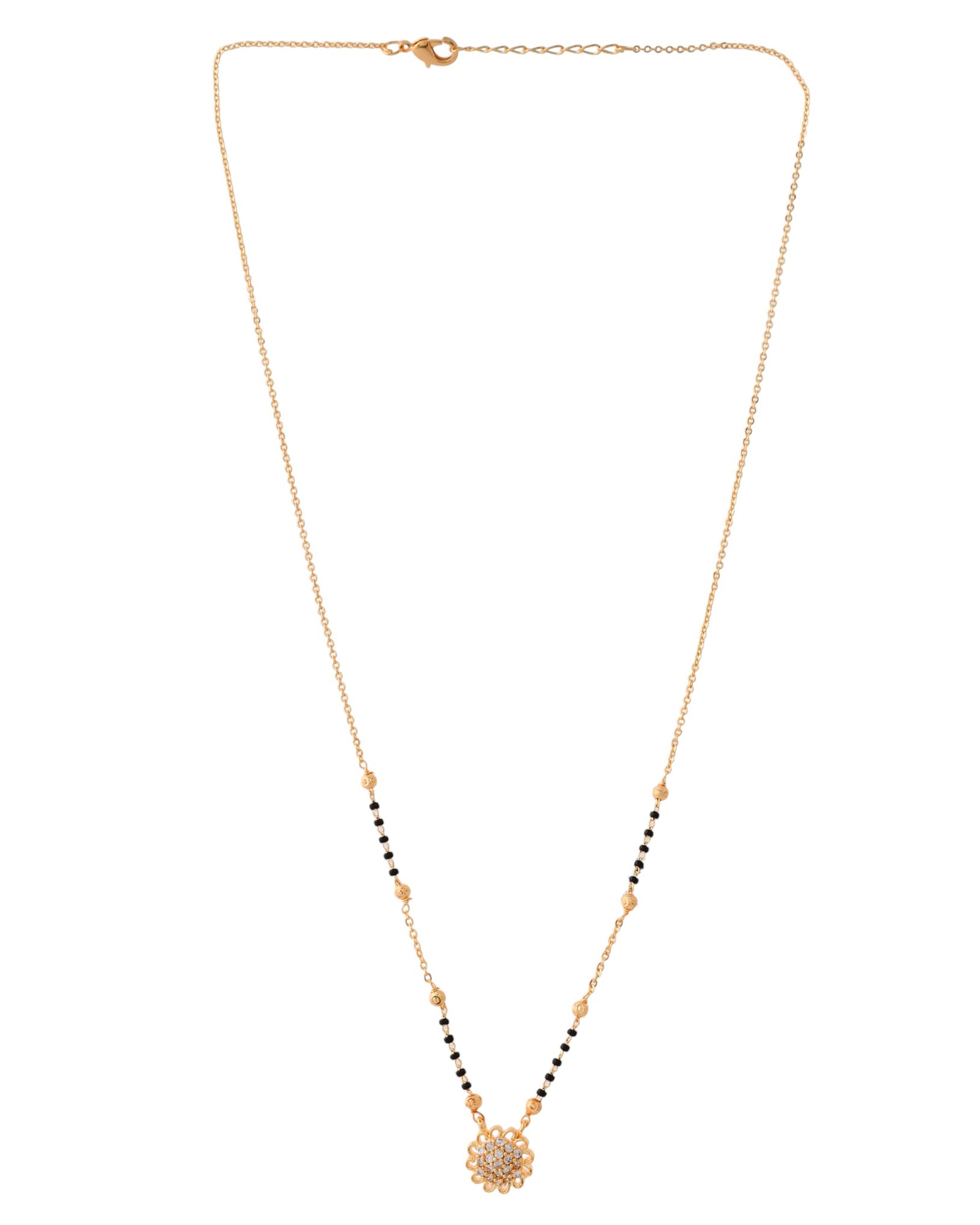 Jewels Nest Floral Bloom Gold-Polished Mangal Sutra