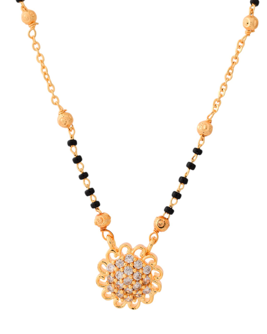 Jewels Nest Floral Bloom Gold-Polished Mangal Sutra