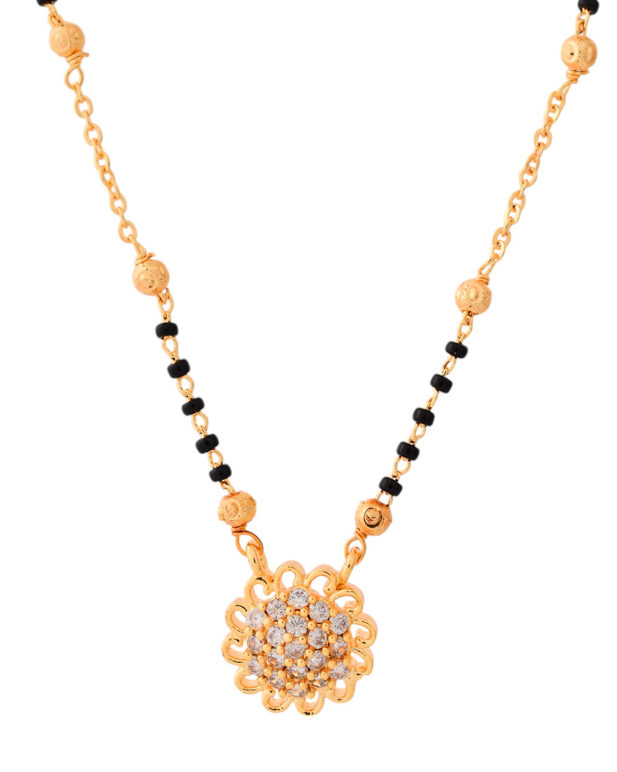 Jewels Nest Floral Bloom Gold-Polished Mangal Sutra