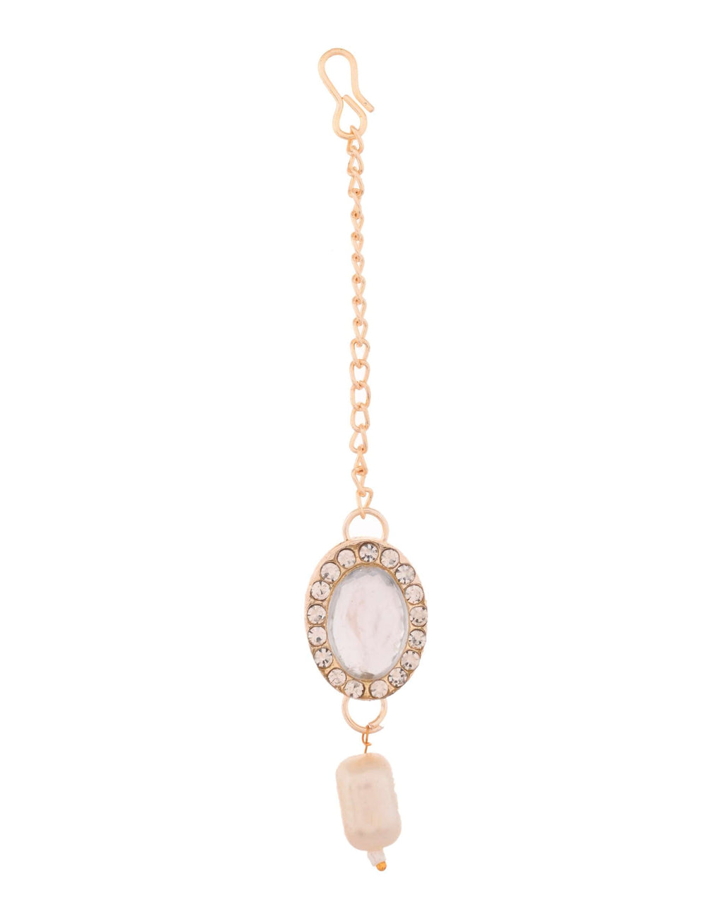 Jewels Nest Elegant White Stone & Pearl Choker Necklace Set with Earrings – Bridal & Festive Wear
