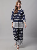Jainish Women's Embroidered and Sequin work Co-ords - Navy Blue