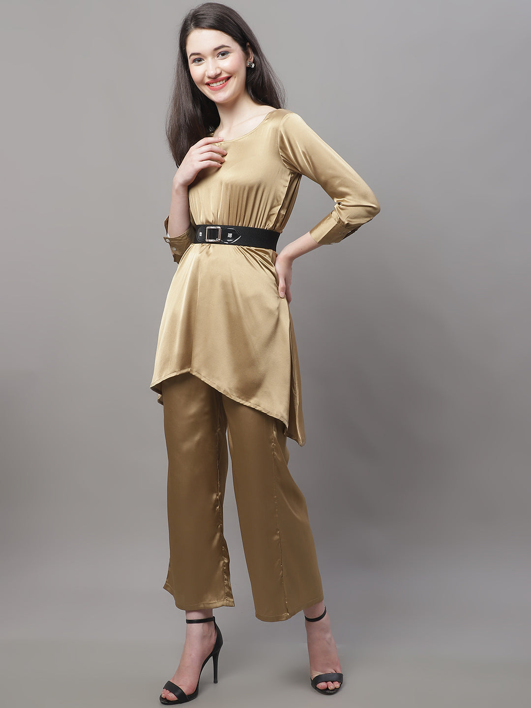 Jainish Women's stylish Co-ords with belt - JGolden