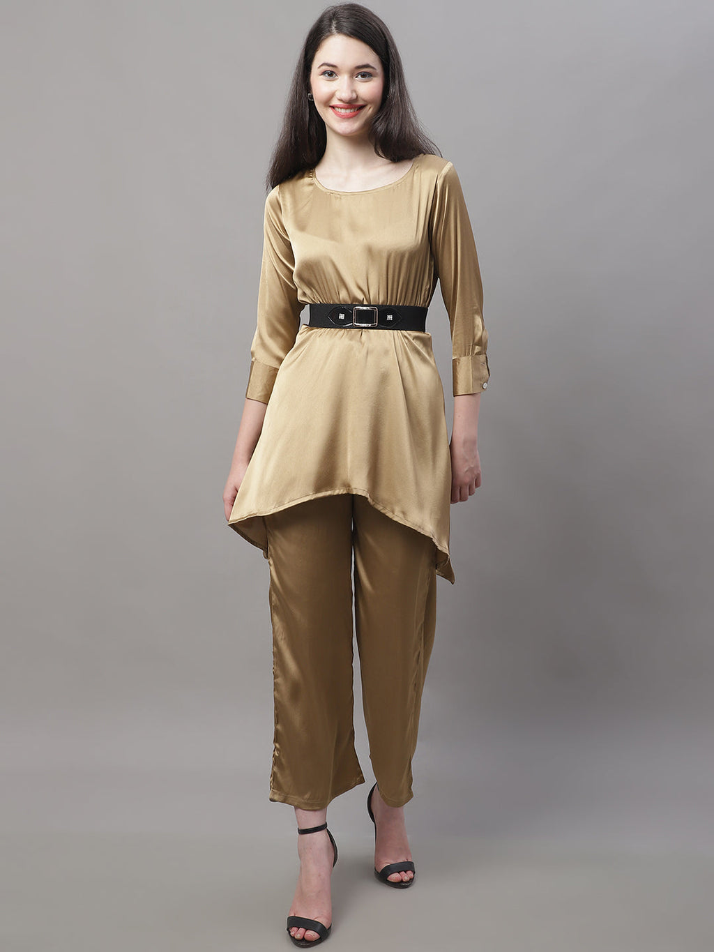 Jainish Women's stylish Co-ords with belt - JGolden