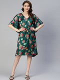 Jainish Women's Green Kaaftan dress