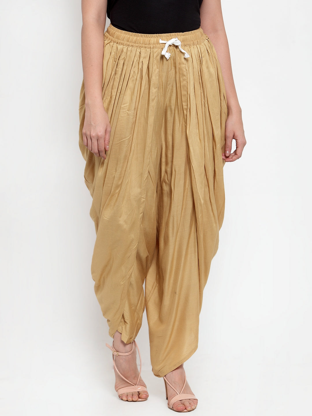 Jompers Women Beige Solid Dhoti