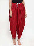 Jompers Women Maroon Solid Dhoti