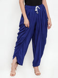 Jompers Women Royal-Blue Solid Dhoti