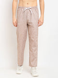 Jainish Men's Brown Linen Cotton Track Pants ( JOG 021Brown )