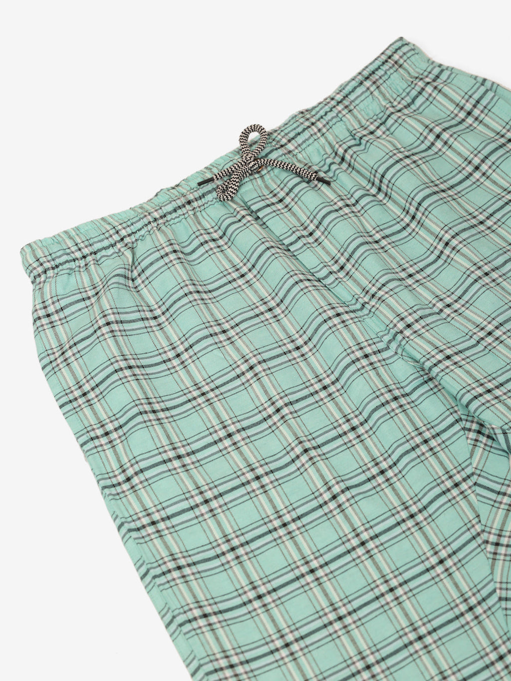 Jainish Men's Checked Cotton Track Pants - Green