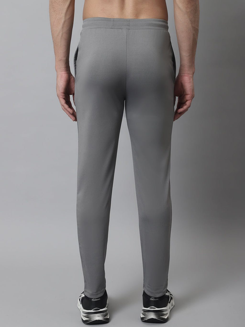 Jainish Men's Grey Solid Streachable Lycra Trackpants