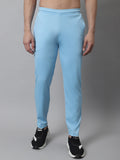 Jainish Men's Sky Blue Solid Streachable Lycra Trackpants