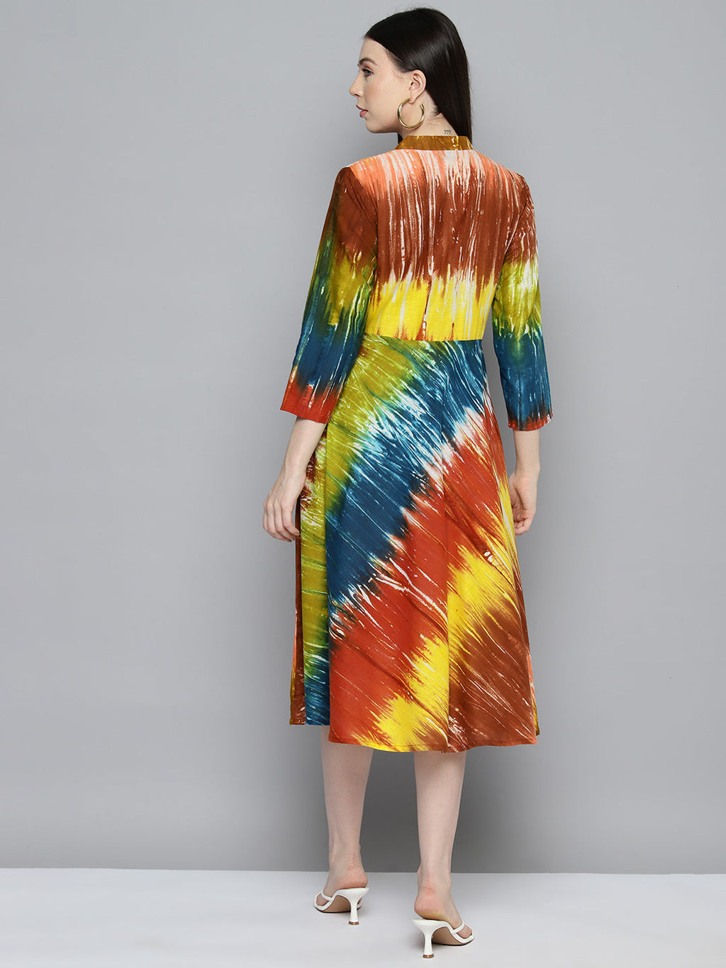 Jompers Women's Ombre effect flared dress - Orange
