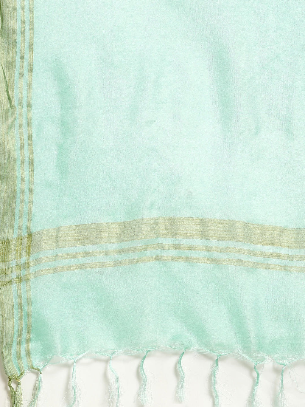 Jompers Women's Turquoise Blue Woven Design Gotta Patti Kurta with Sharara & Dupatta