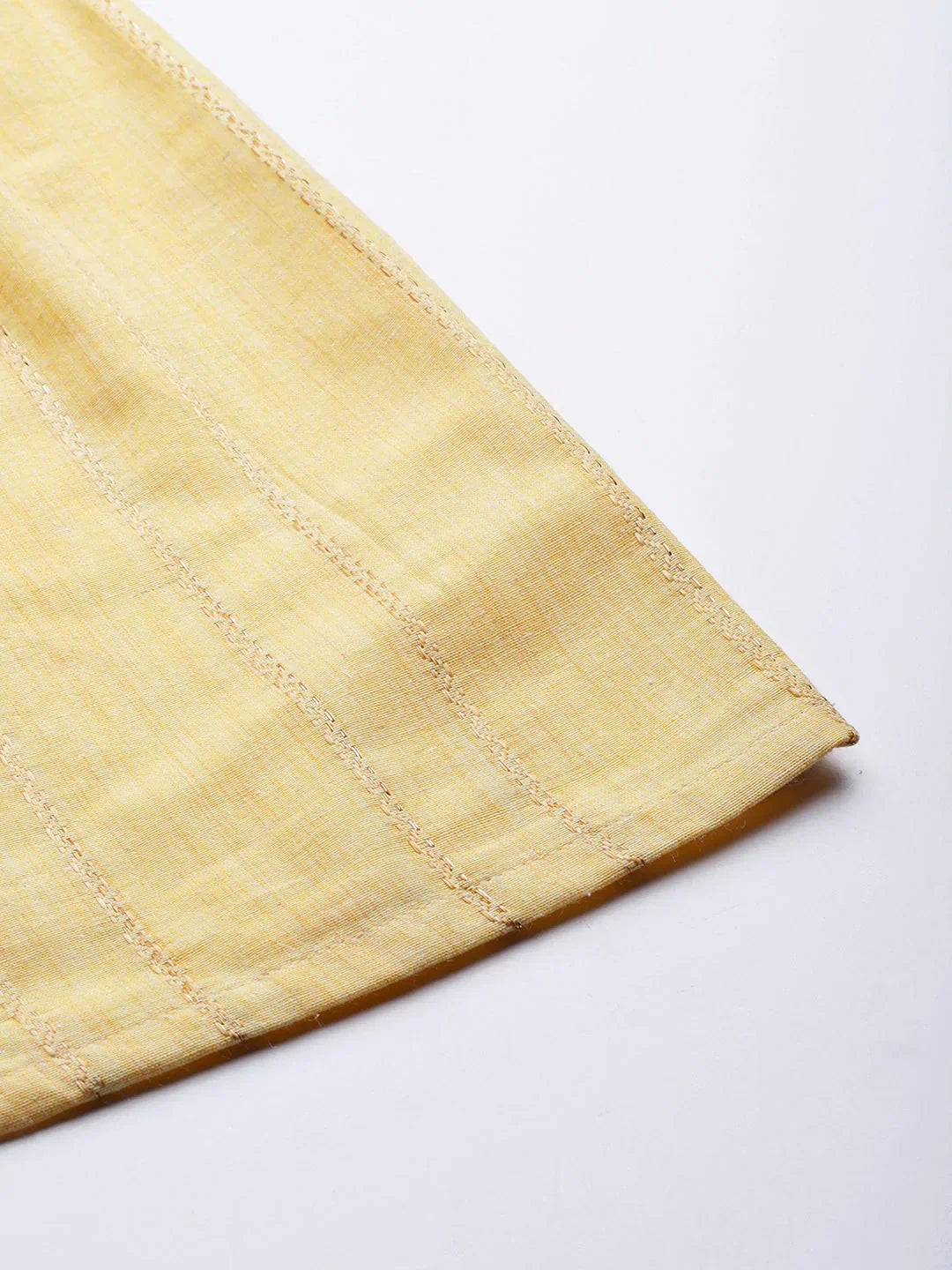 Jompers Women's Yellow Woven Design Gotta Patti Kurta with Sharara & Dupatta