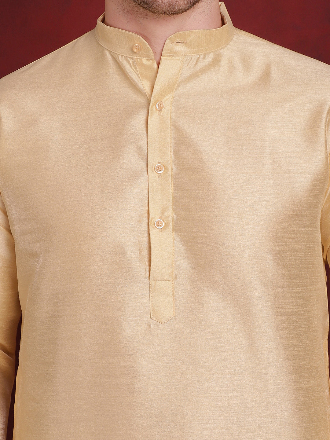 Jompers Men's White Woven Design Nehru Jacket With Kurta Pyjama Set