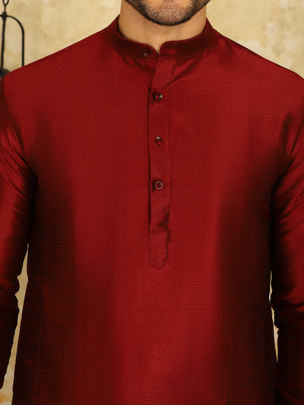 Jompers Men's Blue Woven Design Nehru Jacket With Kurta Pyjama Set
