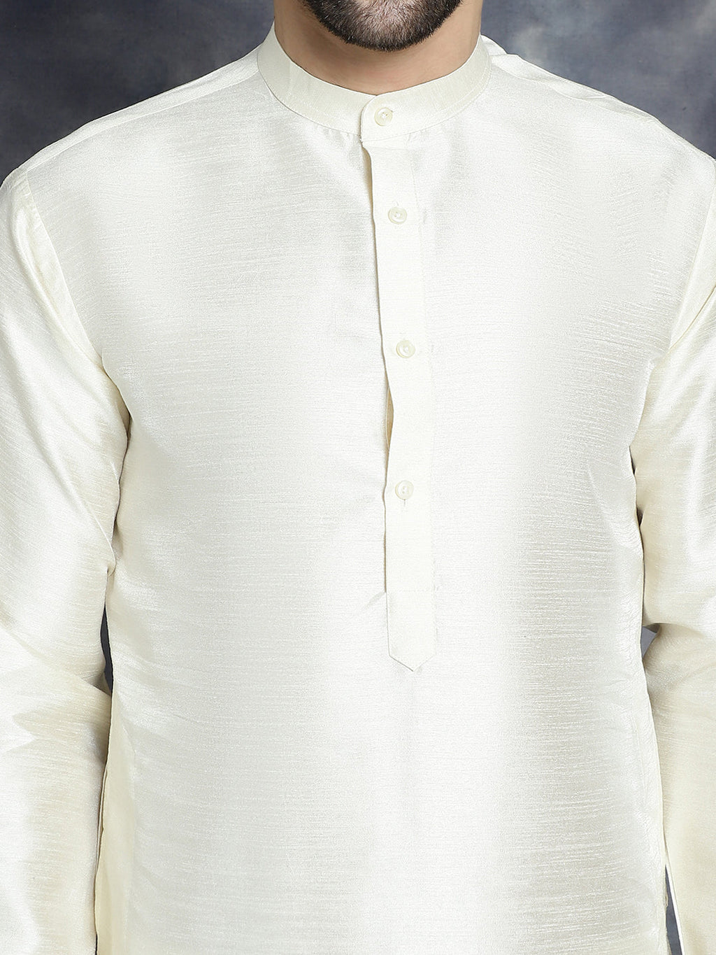 Jompers Men's Printed Nehru Jacket With Solid Kurta Pyjama - Golden