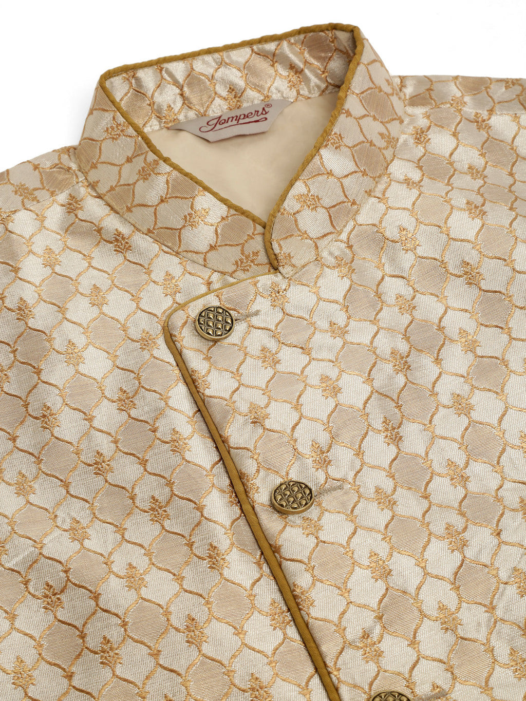 Jompers Men's Solid Kurta Pyjama With Nehru Jacket - DSilver