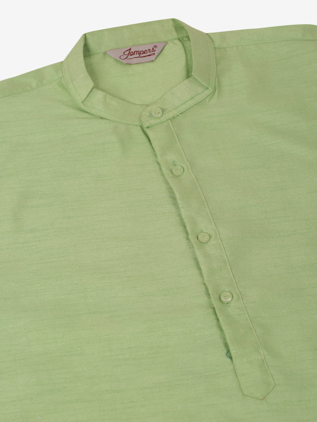Jompers Men's Woven Design Nehru Jacket and Kurta Pyjama Set - Pista