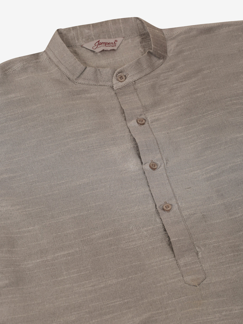 Jompers Men's Woven Design Nehru Jacket and Kurta Pyjama Set - Beige