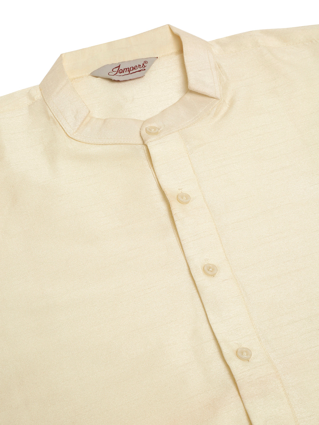 Jompers Men's Solid Kurta Pyjama With Nehru Jacket - Golden
