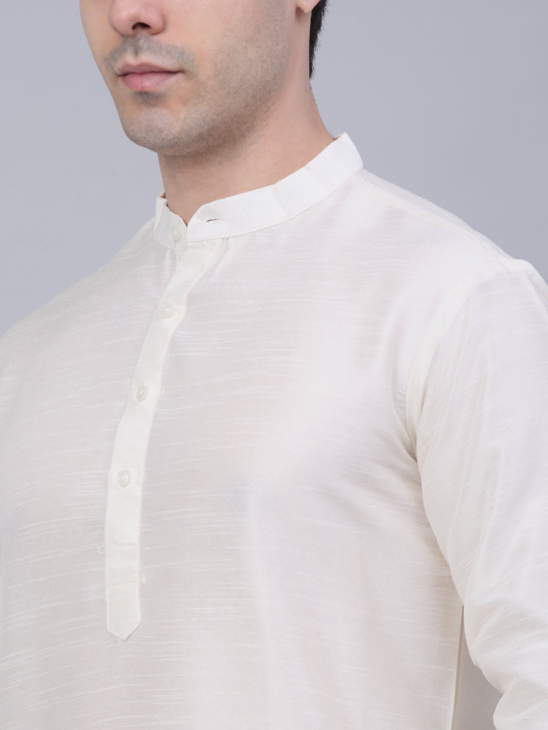 Jompers Men's Solid Kurta Pyjama With Woven Design Nehru Jacket - Sky Blue
