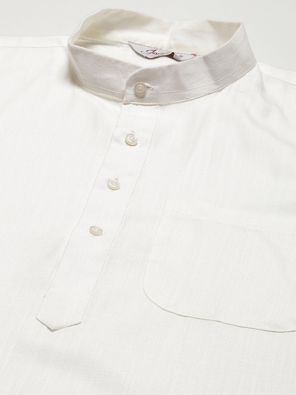 Jompers Men's Kurta Pyjama With Charcoal Grey Solid Nehru Jacket