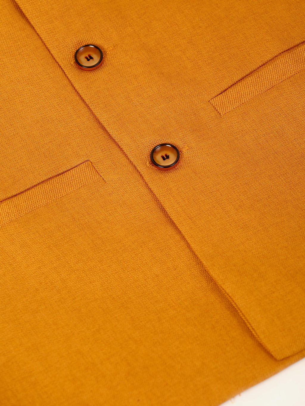 Jompers Men's Solid Kurta Pyjama With Nehru Jacket - Mustard