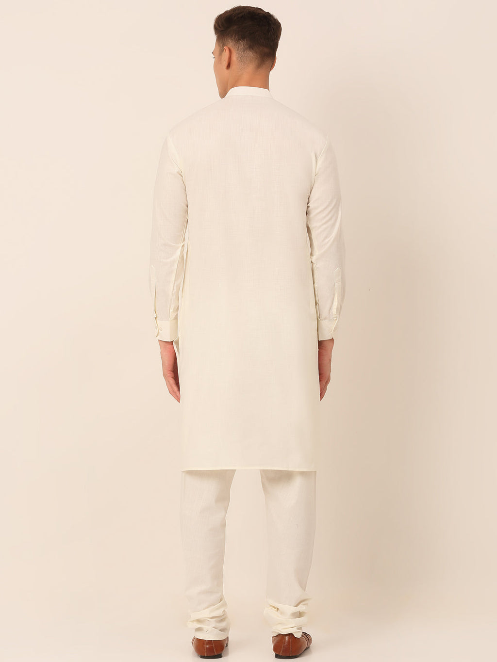 Jompers Men's Solid Kurta Pyjama With Nehru Jacket - Mustard