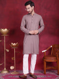 Jompers Men's Sequins Chikankari Kurta with Pyjama - Grey