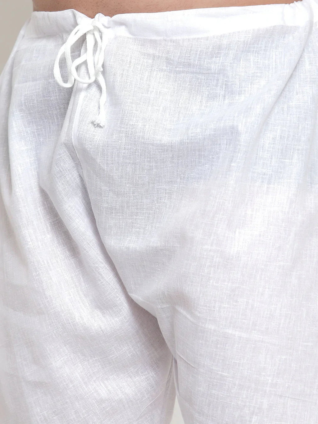 Jompers Men's Solid Dobby Kurta Payjama Set - White