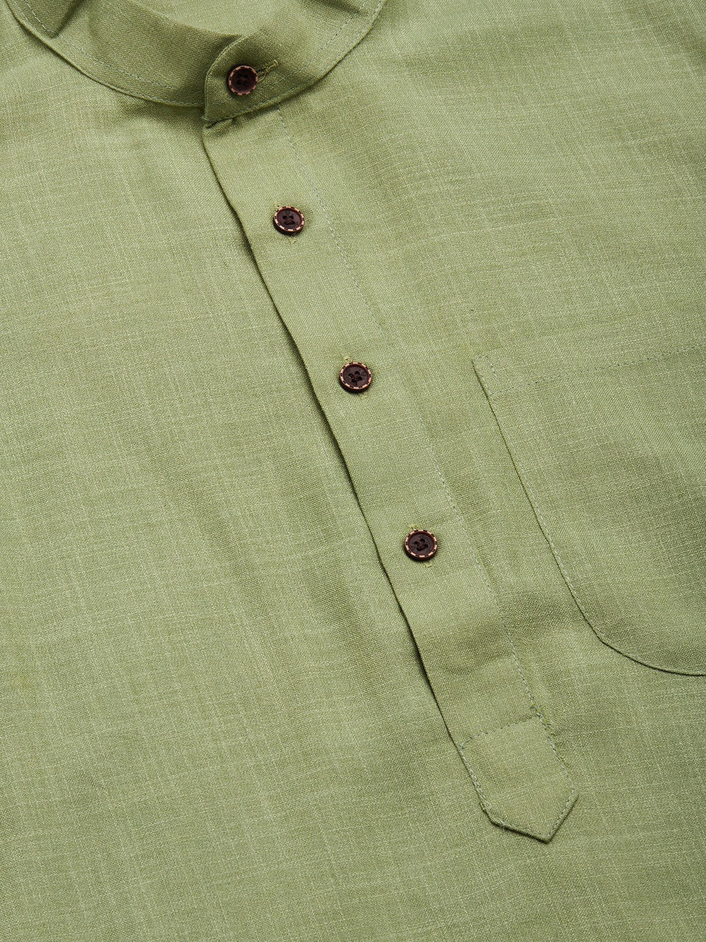 Jompers Men's Pista Cotton Solid Kurta Only