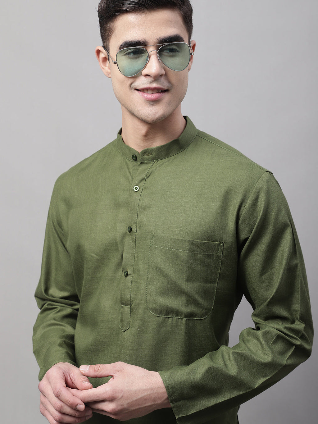 Jompers Men's Cotton Solid Kurta Payjama Sets