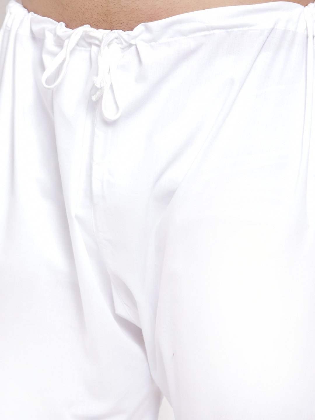 Jompers Men Green & White Embroidered Kurta with Churidar