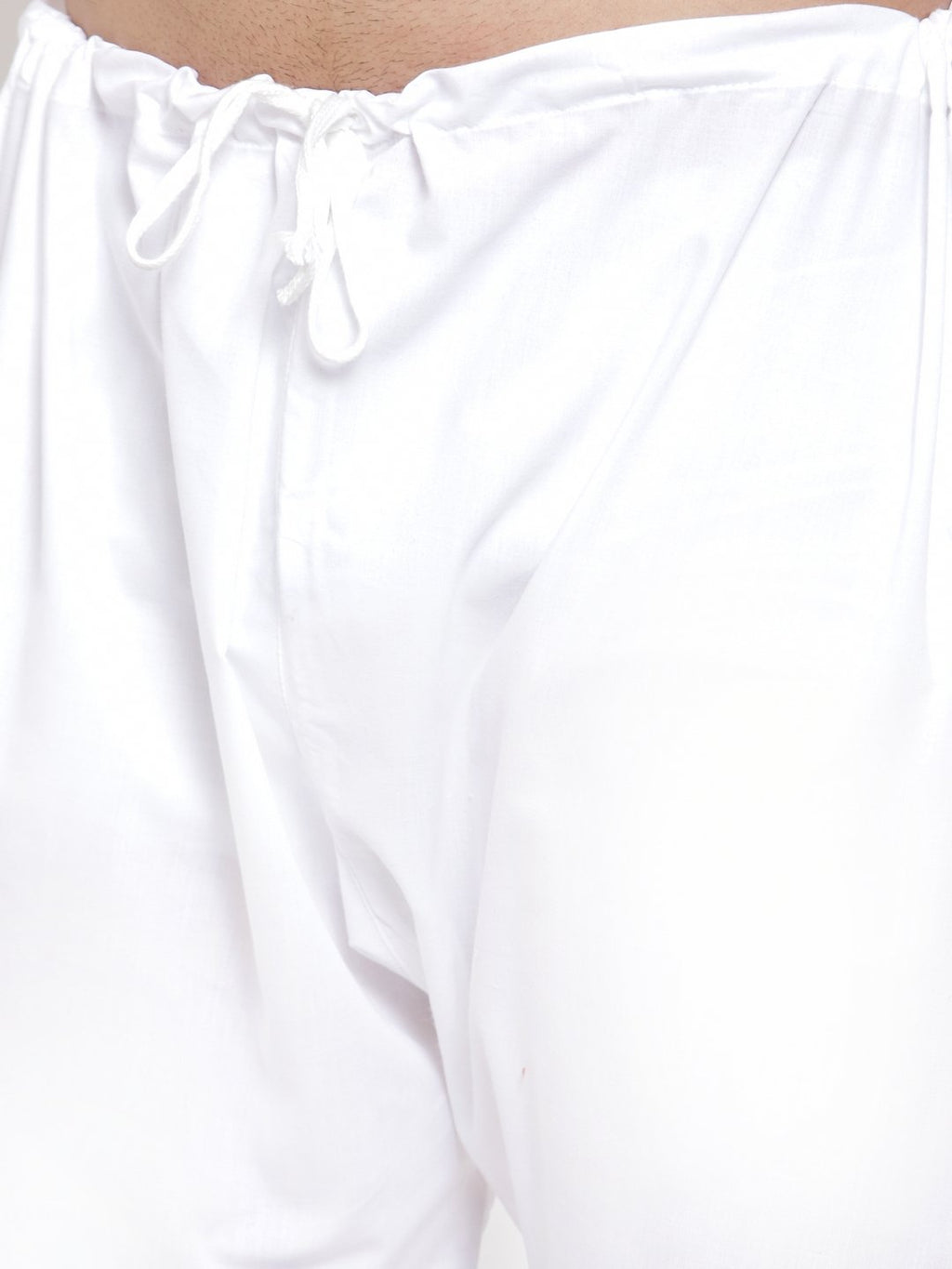 Jompers Men Yellow & White Embroidered Kurta with Churidar